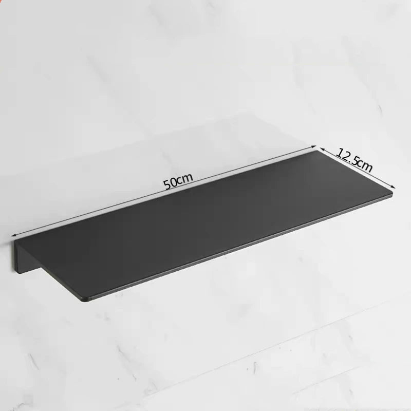 Black Aluminum Bathroom Shelf Organizer for Shower Storage Rack Shampoo and Cosmetic White Shelves
