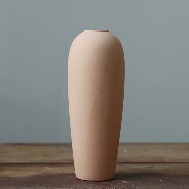 Nordic Modern Vegetarian Ceramic Vase Home Living Room Decoration Ornaments Dried Flower Arrangement Retro Pastoral Vase Crafts