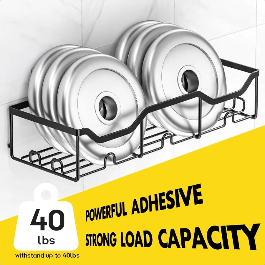 Shower Caddy 4 Pack Self Adhesive Shelves Rustproof Large Capacity Bathroom Organizer No Drilling Rack Storage