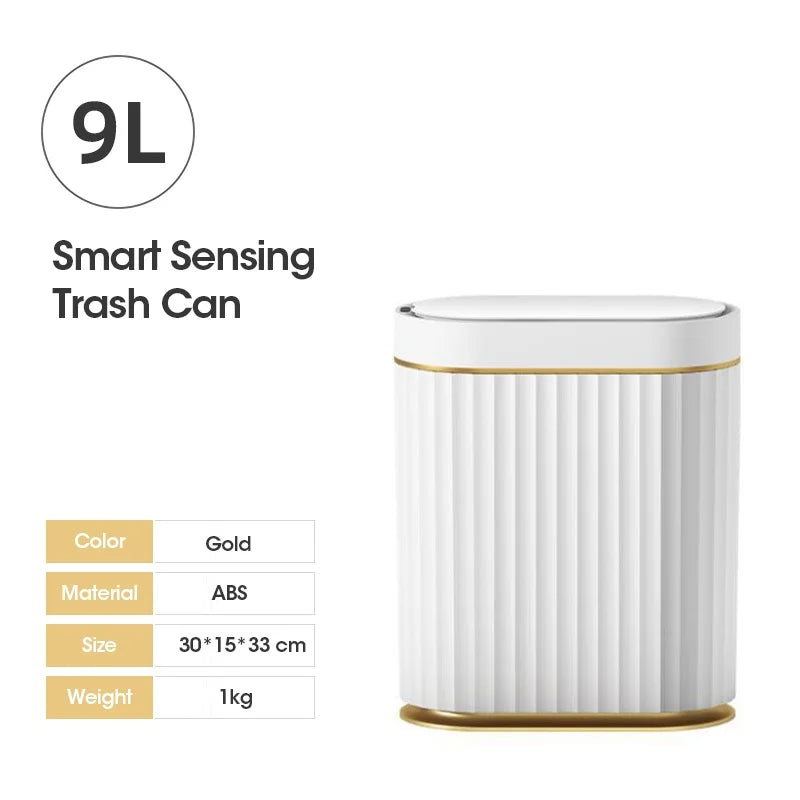 7L Narrow Smart Sensor Trash Can Kitchen Food Waste Recycling Bin Toilet Wastebasket Garbage Storage Bucket Bathroom Accessories