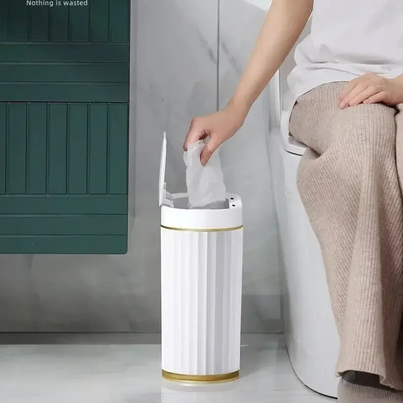 7L Narrow Smart Sensor Trash Can Kitchen Food Waste Recycling Bin Toilet Wastebasket Garbage Storage Bucket Bathroom Accessories