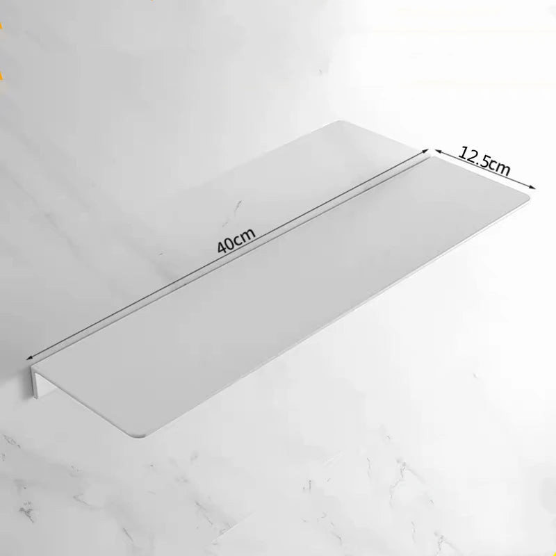 Black Aluminum Bathroom Shelf Organizer for Shower Storage Rack Shampoo and Cosmetic White Shelves