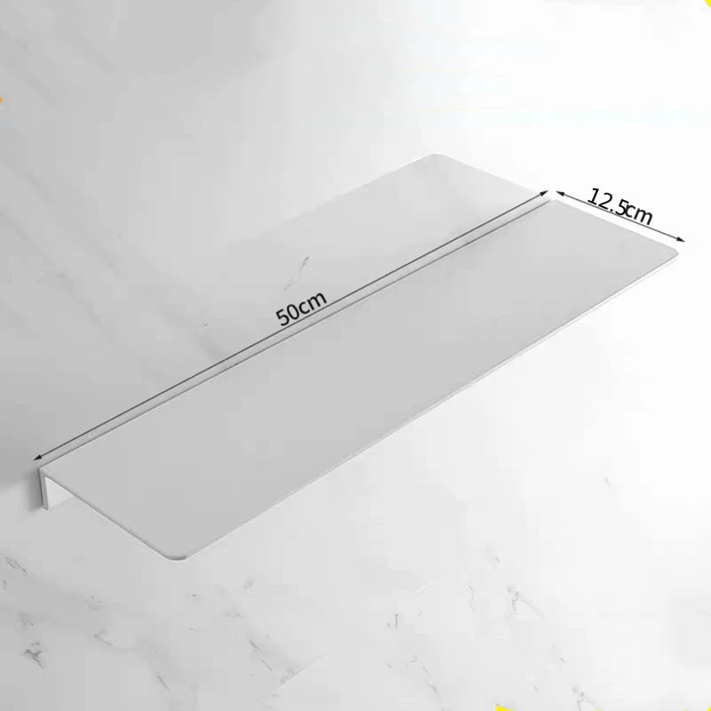 Black Aluminum Bathroom Shelf Organizer for Shower Storage Rack Shampoo and Cosmetic White Shelves