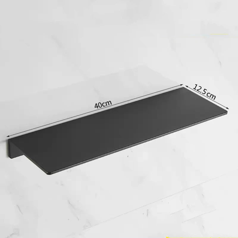Black Aluminum Bathroom Shelf Organizer for Shower Storage Rack Shampoo and Cosmetic White Shelves