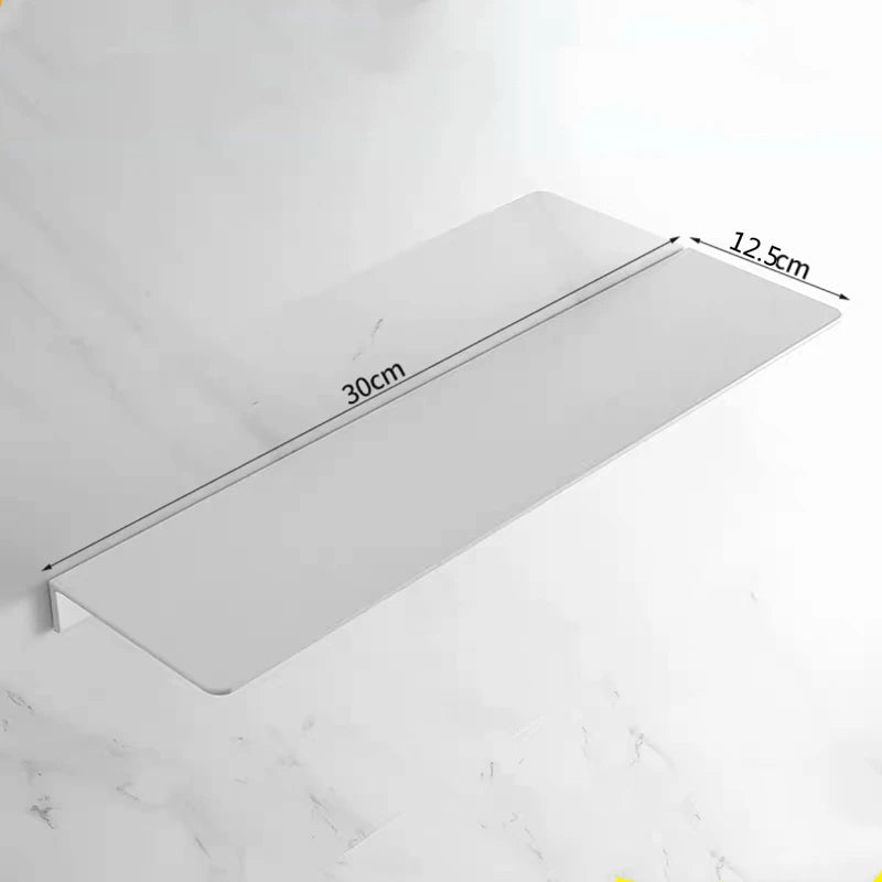 Black Aluminum Bathroom Shelf Organizer for Shower Storage Rack Shampoo and Cosmetic White Shelves