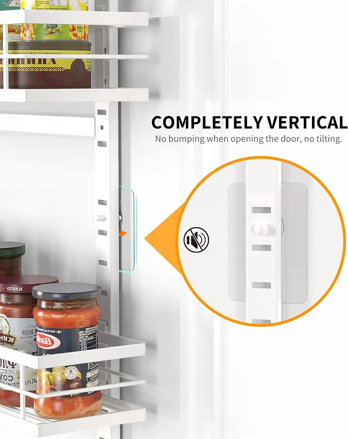 White 9 Tier Over The Door Pantry Organizer Metal Hanging Spice Rack Shelves Storage Solution for Home