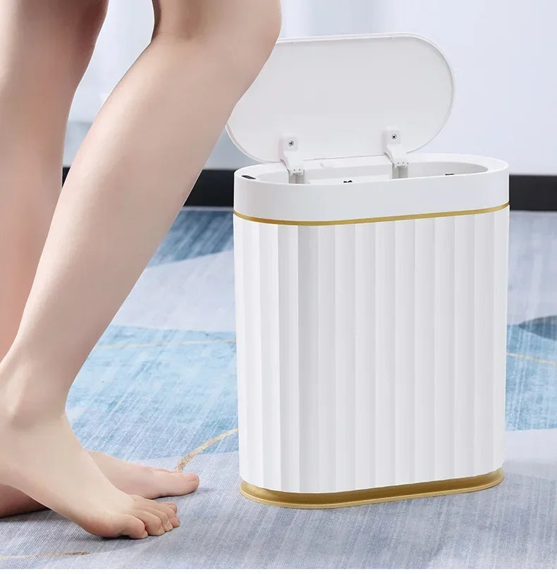 7L Narrow Smart Sensor Trash Can Kitchen Food Waste Recycling Bin Toilet Wastebasket Garbage Storage Bucket Bathroom Accessories