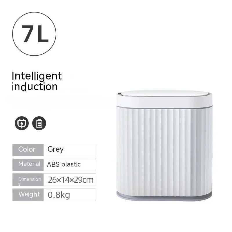 7L Narrow Smart Sensor Trash Can Kitchen Food Waste Recycling Bin Toilet Wastebasket Garbage Storage Bucket Bathroom Accessories