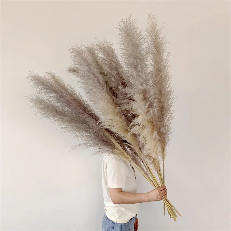 80-120cm Tall Dried Pampas Grass Flowers Arrangement Large Fluffy Pampas Decor artificial Plant for Vase Home Boho Wedding Decor