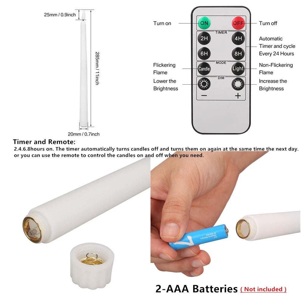 Flameless Flickering Battery Operated Tea Lights Candle with Remote 3D Wick Light Candles