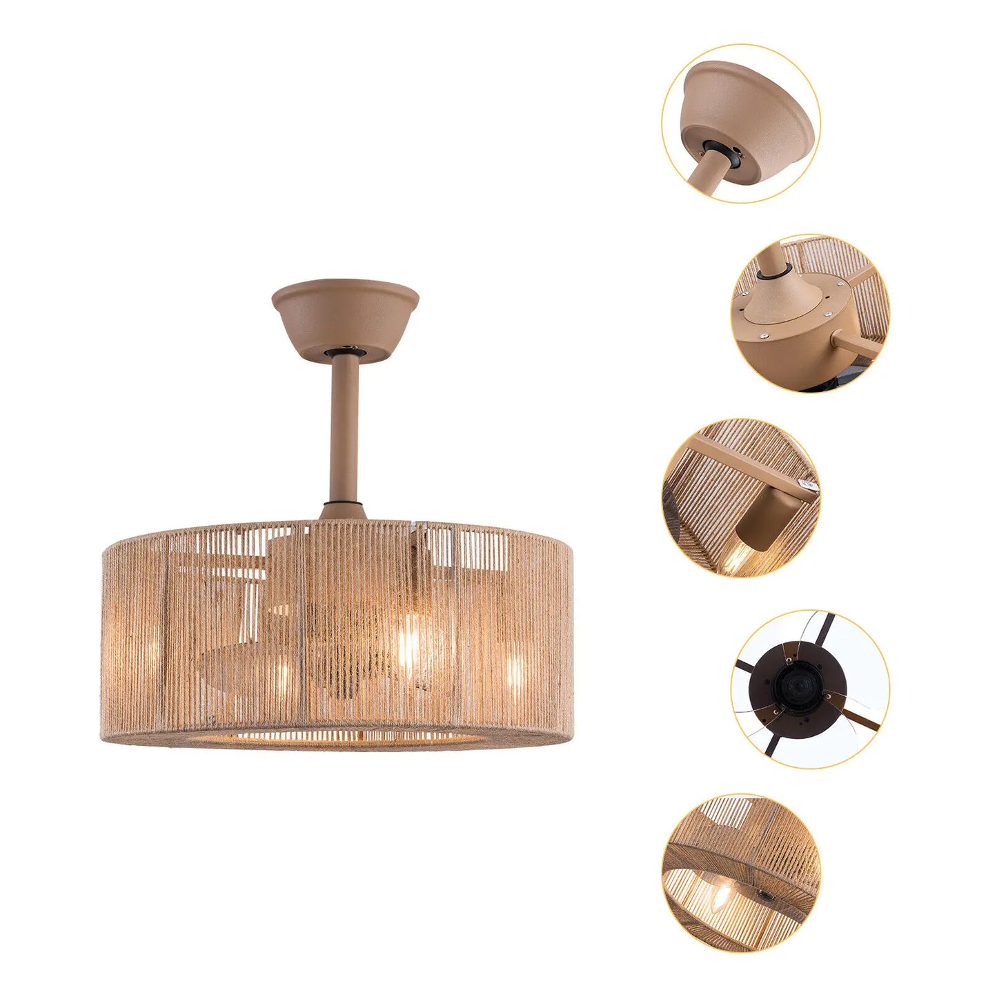 Caged Ceiling Fan Light