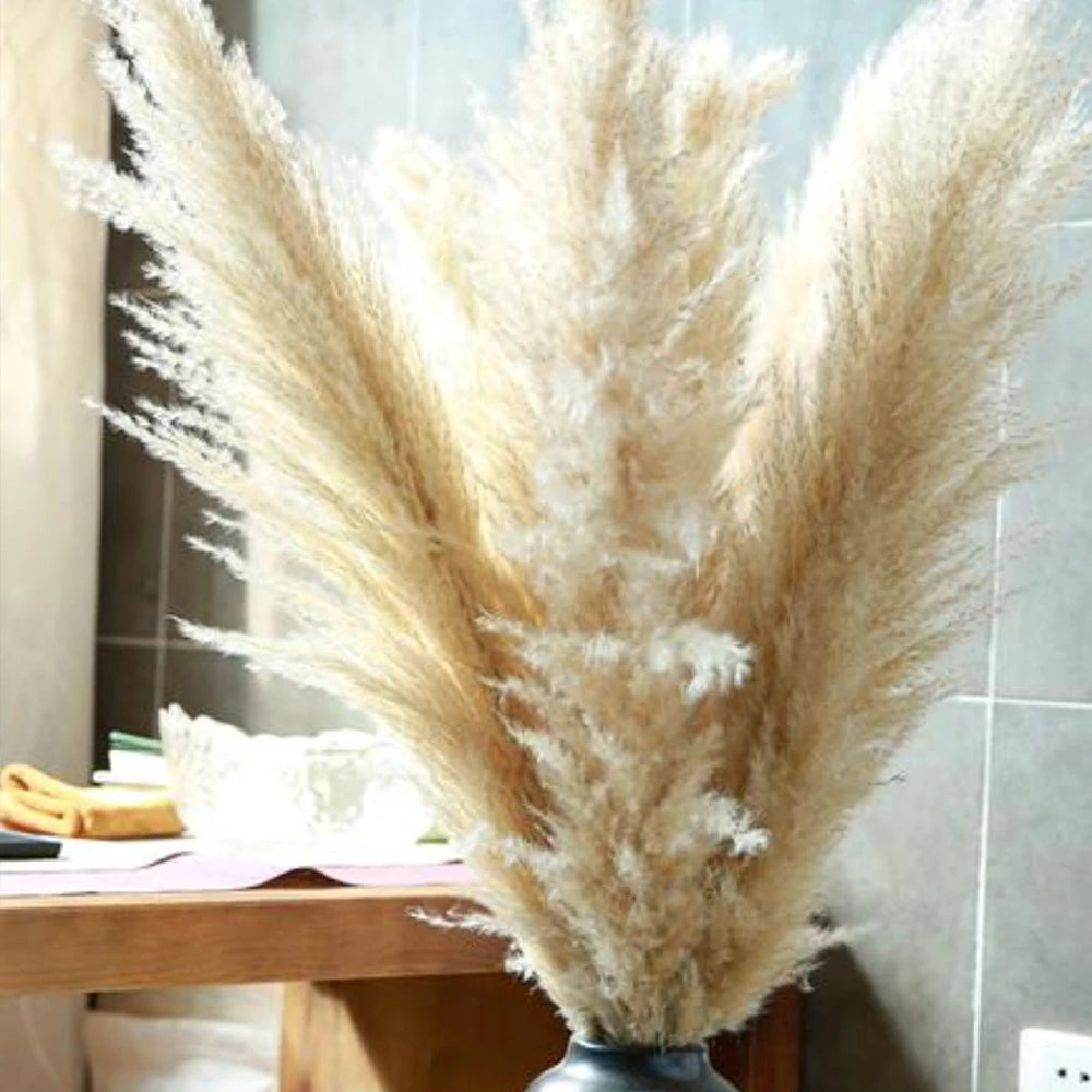 80-120cm Tall Dried Pampas Grass Flowers Arrangement Large Fluffy Pampas Decor artificial Plant for Vase Home Boho Wedding Decor