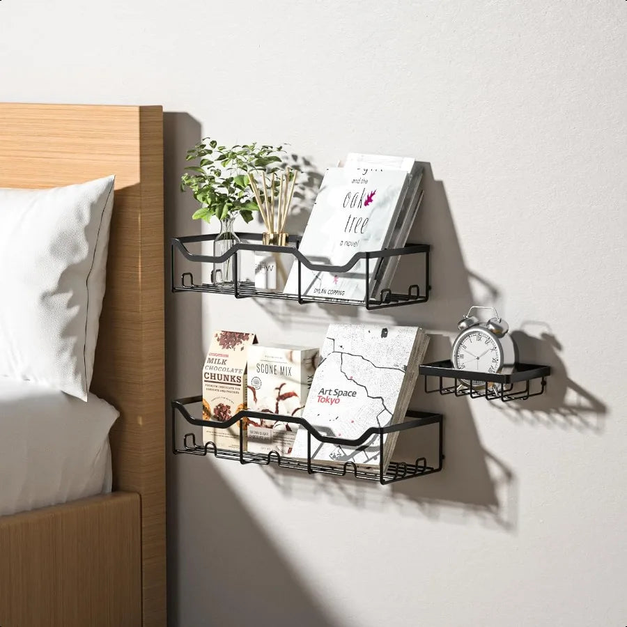 Shower Caddy 4 Pack Self Adhesive Shelves Rustproof Large Capacity Bathroom Organizer No Drilling Rack Storage