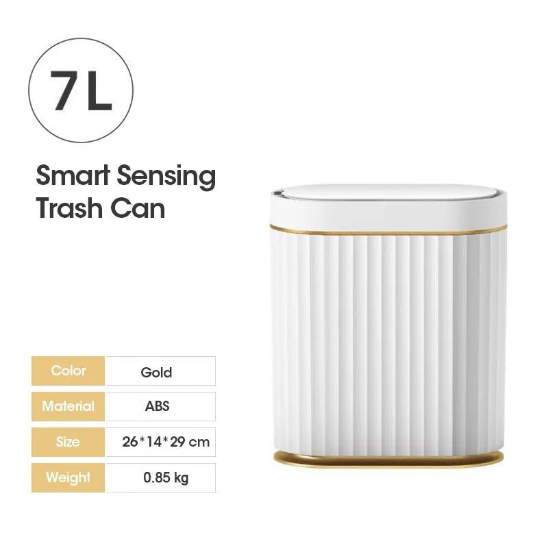 7L Narrow Smart Sensor Trash Can Kitchen Food Waste Recycling Bin Toilet Wastebasket Garbage Storage Bucket Bathroom Accessories