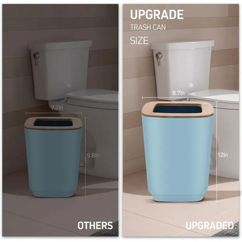 Blue Bathroom Accessories Set 24 Pieces with Shower Curtain and Trash Can for Home Décor and Gifts