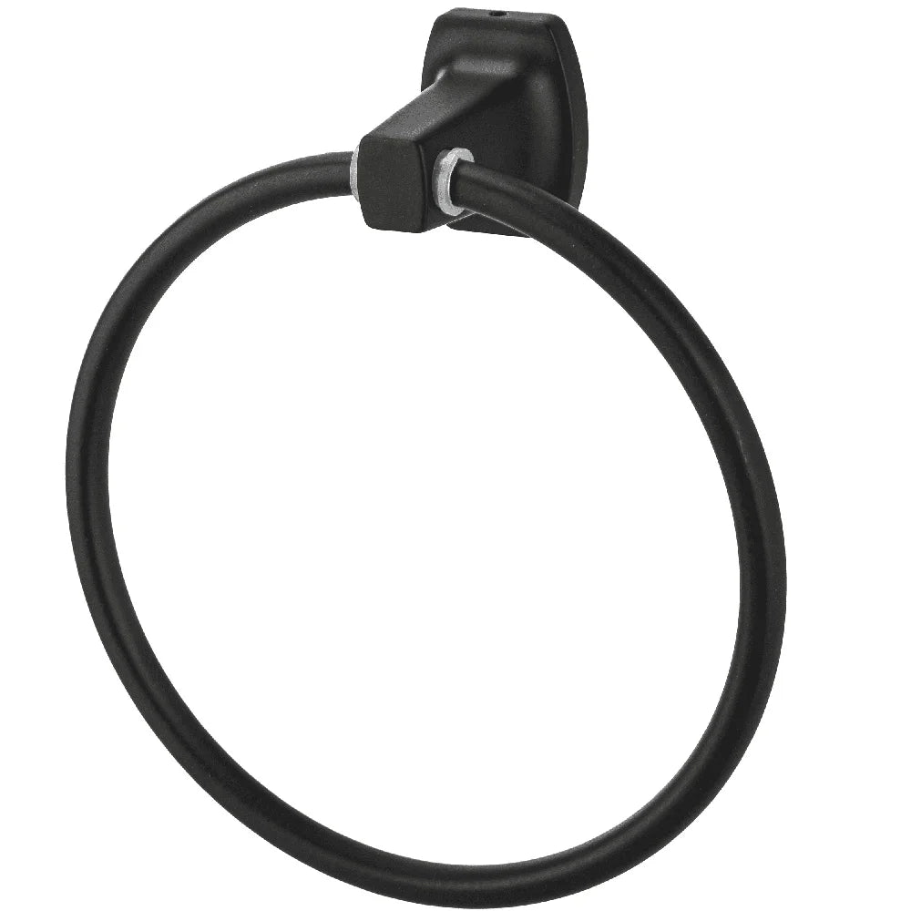4 Piece Wall Mount Steel Towel Holder Set Bathroom Hardware Matte Black Towel Bar Ring Hook Toilet Paper Holder Rust Resistant