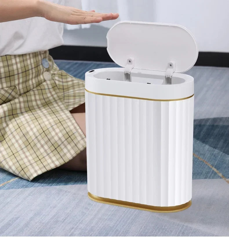 7L Narrow Smart Sensor Trash Can Kitchen Food Waste Recycling Bin Toilet Wastebasket Garbage Storage Bucket Bathroom Accessories